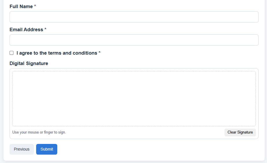 GolfBooking custom waiver fields screenshot